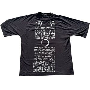 Adidas Y3 Yohji Yamamoto Spellout T-Shirt Men’s Medium Black Rare Designer Y2K